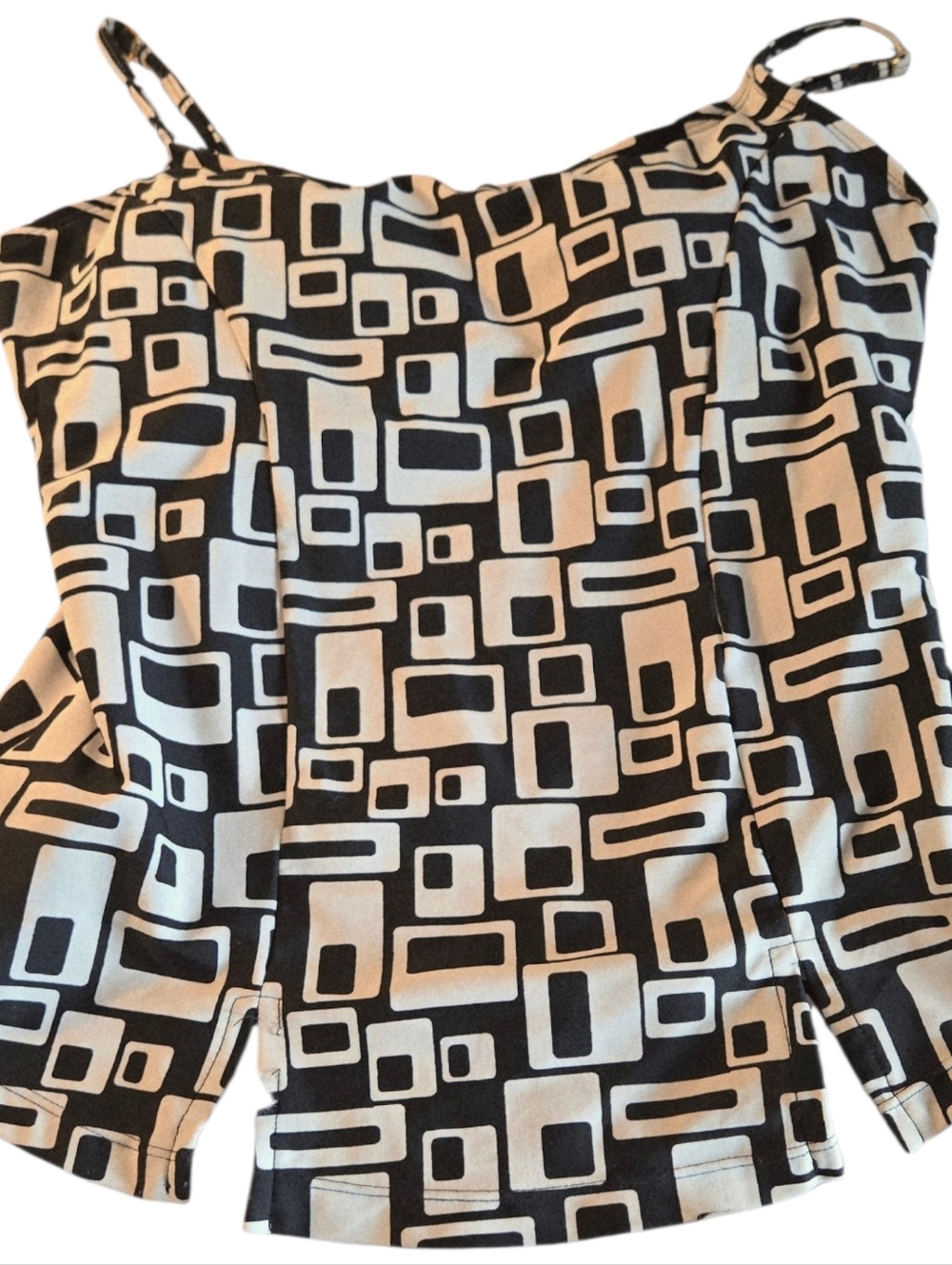 Ceeb Tankini Top Black/White Size 10